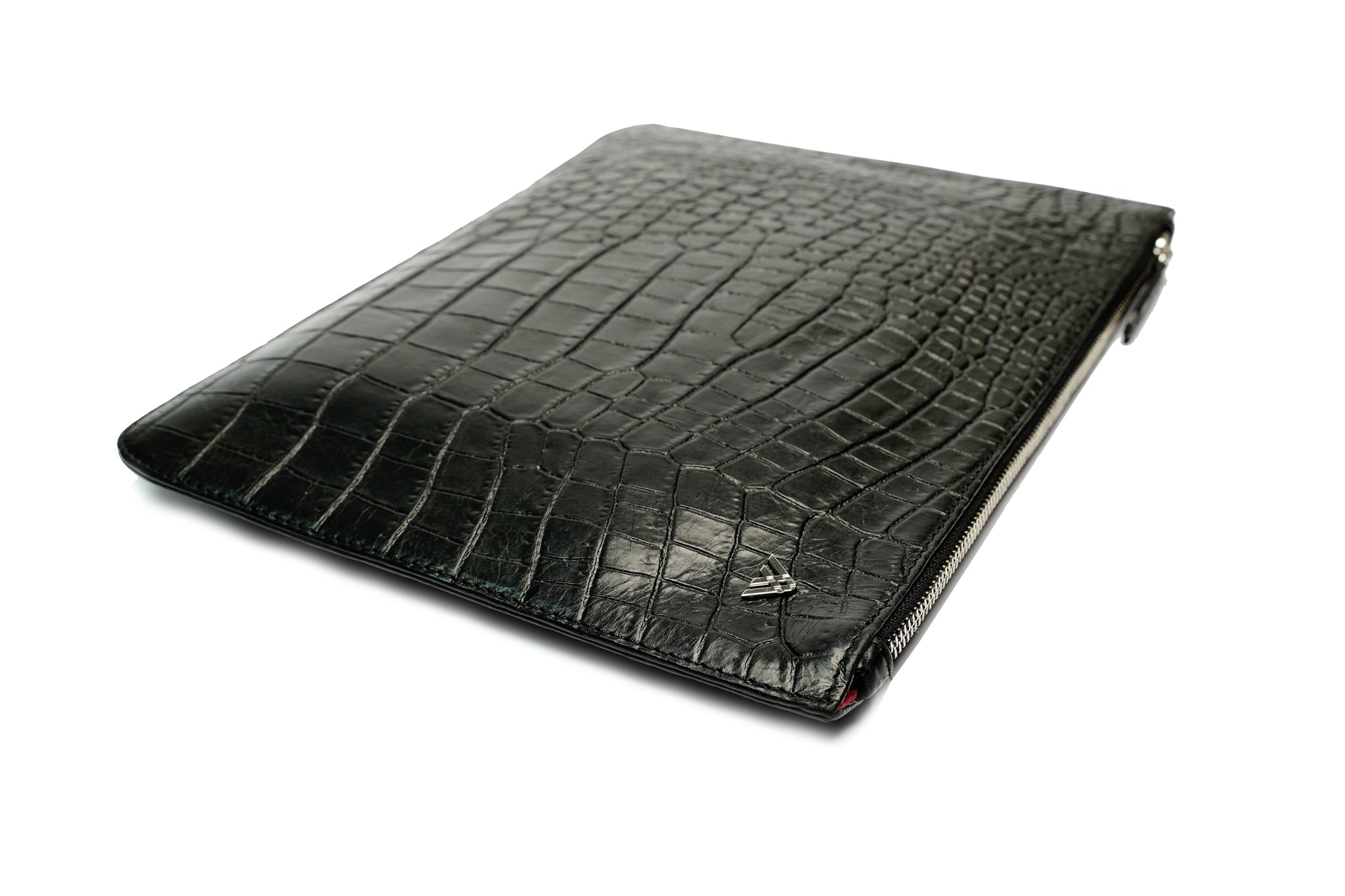 Black Croc Leather Pouch Holder - PRE-ORDER - Antoni Manuel